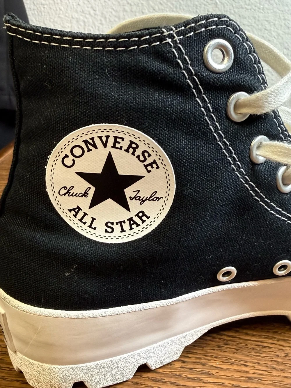 Converse Black and White High Top Canvas Sneakers